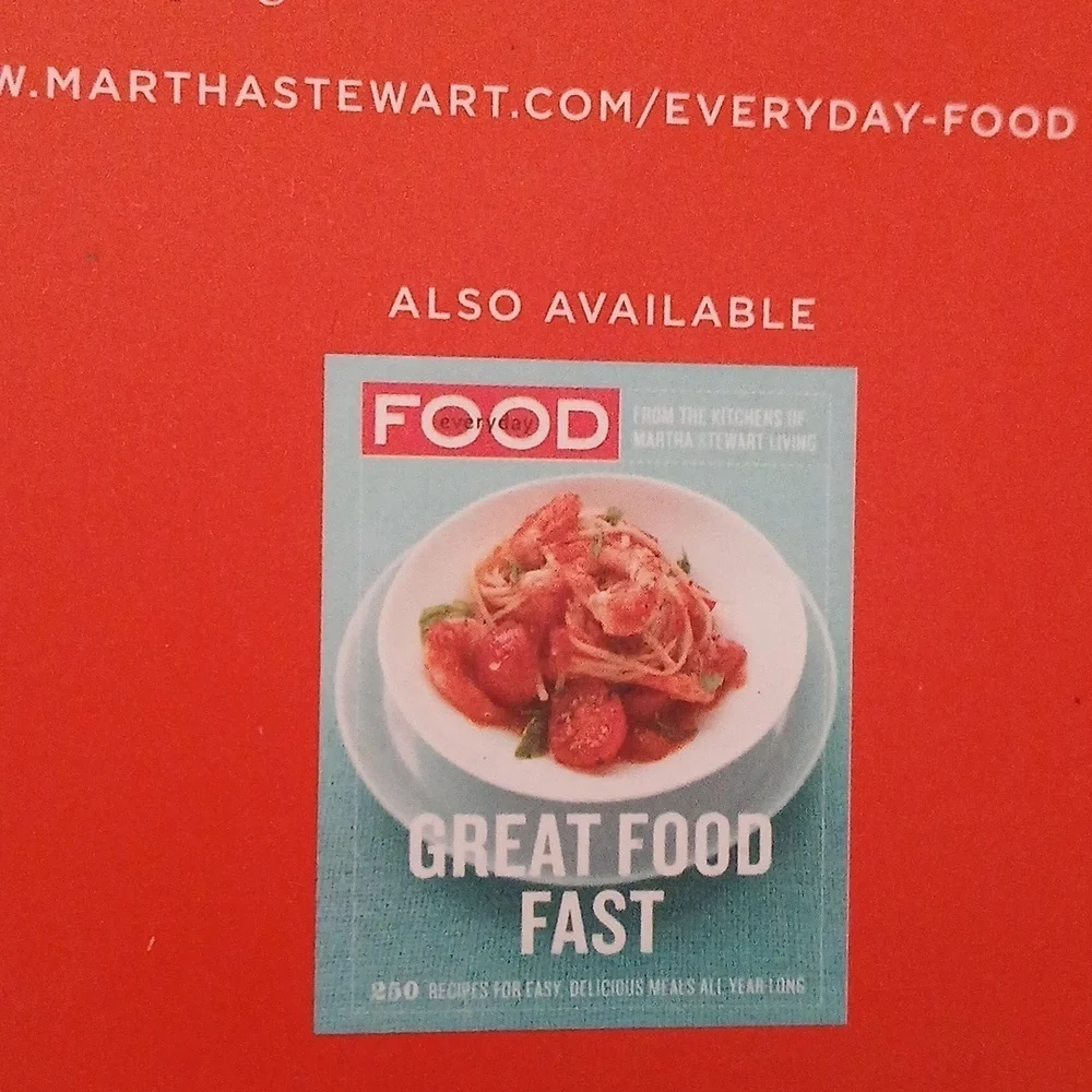 Martha Stewart Cookbook Fresh Flavor Fast First Edition Soft Cover 250 Recipes